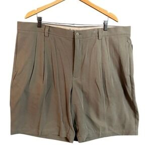 NWT Tommy Bahama Mens Size 42 Silk Pleated Shorts Khaki Tan Golf Casual